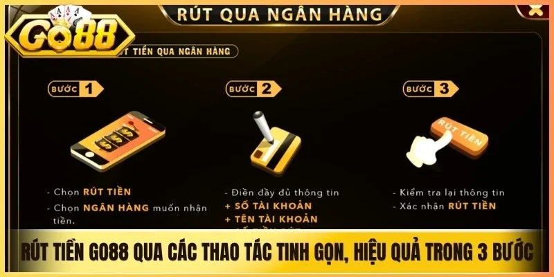 Rút tiền Go88 qua các thao tác tinh gọn, hiệu quả trong 3 bước