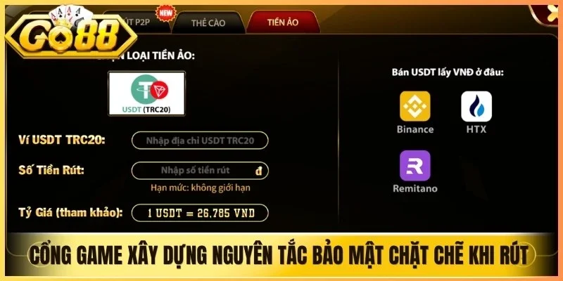 Cổng game xây dựng nguyên tắc bảo mật chặt chẽ khi rút thưởng