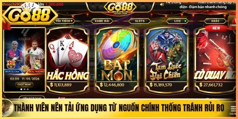 Thành viên nên tải ứng dụng từ nguồn chính thống để tránh rủi ro